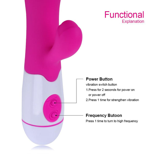 Multispeed Vibrator G-Spot Dildo Waterproof Rabbit Massager Female Adult Sex Toy