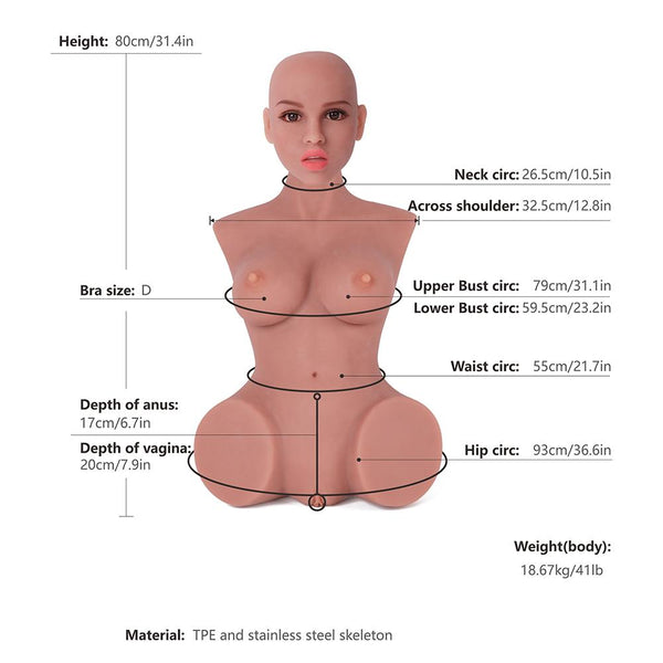 Male Masturbator Doll with Tight Vagina and Anal