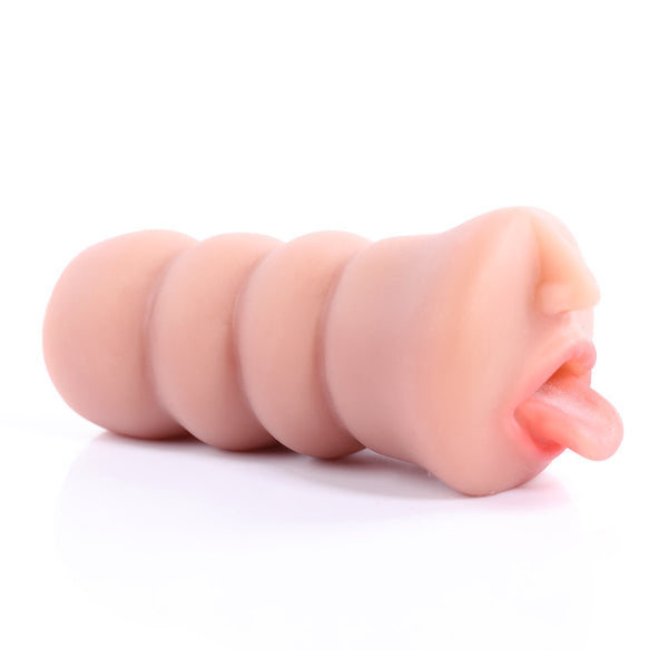 Realistic Oral Mouth Masturbation cup Sex Toy For Male Tan Skin