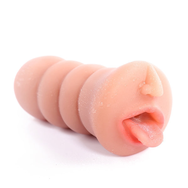 Realistic Oral Mouth Masturbation cup Sex Toy For Male Tan Skin