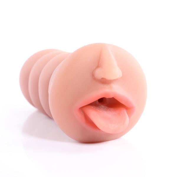 Realistic Oral Mouth Masturbation cup Sex Toy For Male Tan Skin