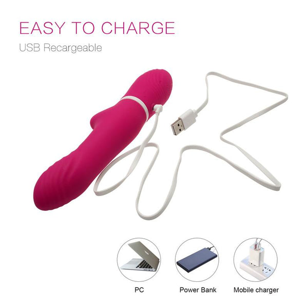 Double Strong Vibration Red Vibrator for Woman