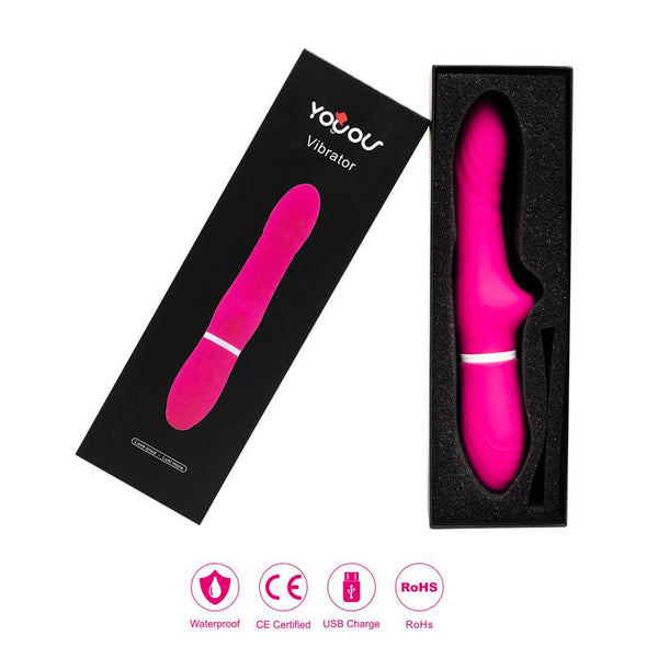 Double Strong Vibration Red Vibrator for Woman