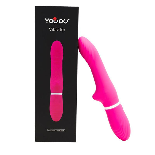 Double Strong Vibration Red Vibrator for Woman